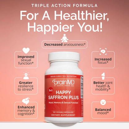 BRAINMD Dr Amen Happy Saffron Plus